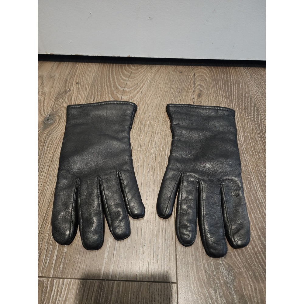 Samco Military Issue Black Leather Wool Lined Gloves Size 6C SP0100-00-D-4006